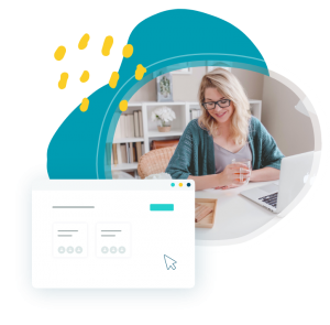 engagement collaborateur _ assistance médiation : femme devant son ordinateur